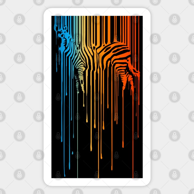 Zebra Colors Magnet by bobyberto